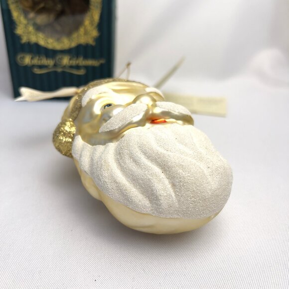 Waterford Santa Ornament Vintage 1997 Hand-Painted Glass Original Box & Tags 6" - Picture 6 of 9